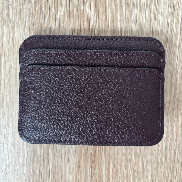 Chloé Marcie Logo Calfskin Card Holder Wallet in Deep Violine - Picture 3 of 5